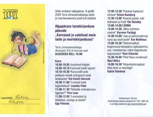 09.04.2020 Loeng Tartu Linnaraamatukogus